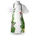 thumbnail image 3 of Tropical Apron Lush Growth Rainforest of Hawaii with Frangipani Philodendron Birds of Paradise, Unisex Kitchen Bib Apron with Adjustable Neck for Cooking Baking Gardening, Multicolor, by Ambesonne, 3 of 3