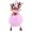 P, variant on Dserfhy Christmas Deer Keychain Cute Reindeer Pom Pom Keyring Faux Fur Fluffy Plush Ball Charm for Handbag Backpack Purse Accessory