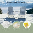 thumbnail image 6 of WestinTrends Azura Outdoor HDPE Adirondack Chairs With Connecting Table Tray (Set of 2), White, 6 of 19