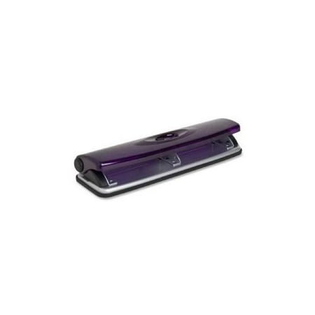 SPARCO PRODUCTS Three Hole Punch, 1/4, 12 Sheets Cap., Translucent Magenta