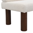 thumbnail image 6 of Christopher Knight Home Modern Boucle Upholstered Dining Bench with Solid Wood Legs, Beige, 6 of 9