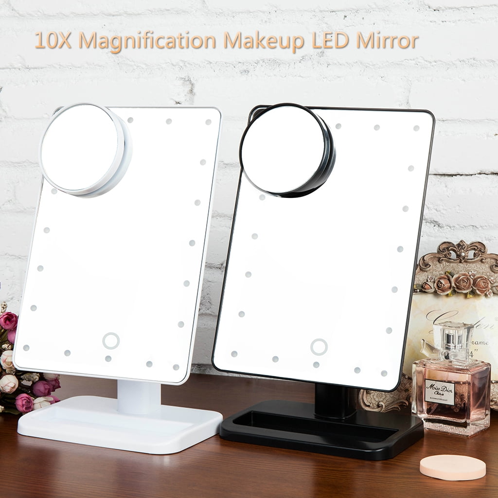 Ovonni 10x Magnifier Led Touch Screen Makeup Mirror Com