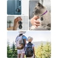 thumbnail image 5 of 4 Pack Waterproof AirTag Holder, Air tag Secure Case Antitheft with Wire Cable, Ultra Durable, Scratch-Resistant Tag Cover with Key Locking, AirTag Keychain Accessories for Car Bike Luggage Key Dog, 5 of 7