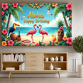 thumbnail image 6 of Beach Flamingo Banner Tropical Aloha Birthday Island Party Decor for Luau Celebration Summer Vacation Photo Booth, 6 of 7