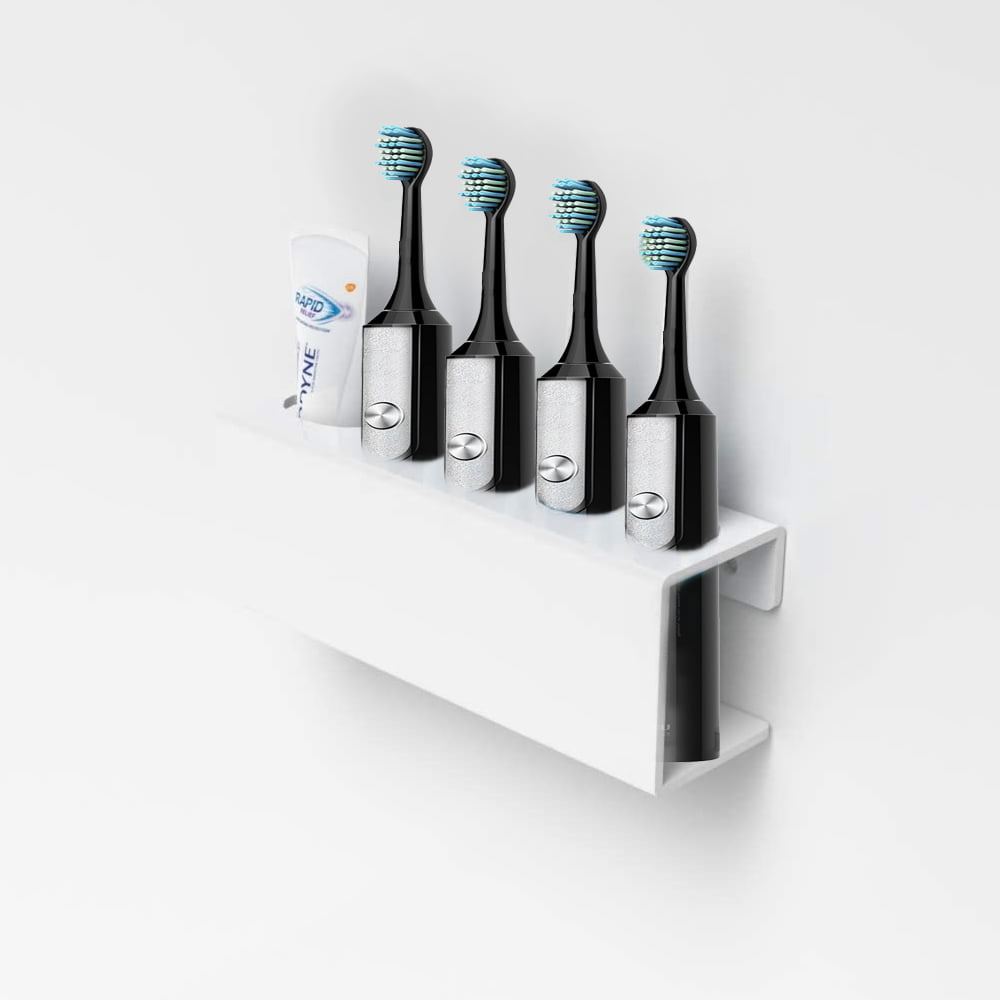 Details about   Bathroom Wall-Mount Automatic Toothpaste Dispenser Toothbrush Holder Shelf