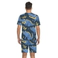 thumbnail image 6 of joogoo Men's Pajama Set Crocodile Cartoon V-Neck Pj Shorts Set 2 Piece Loungewear Sleepwear XL, 6 of 7