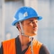 thumbnail image 4 of Tapa Protectora Para Sitio De Construcción, Casco De Seguridad ABS Con Ventilación, Casco De Seguridad Con Rayas Reflectantes, Azul, 4 of 7