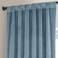 thumbnail image 4 of HPD Half Price Drapes Signature Copenhagen Blue Plush Velvet Blackout Curtains (1 Panel), 50W X 96L, 4 of 6
