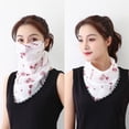 thumbnail image 3 of Maoww Women Summer Chiffon Bandana Cycling Face Neck Protection Sunscreen Printed Breathable Scarf, 3 of 8