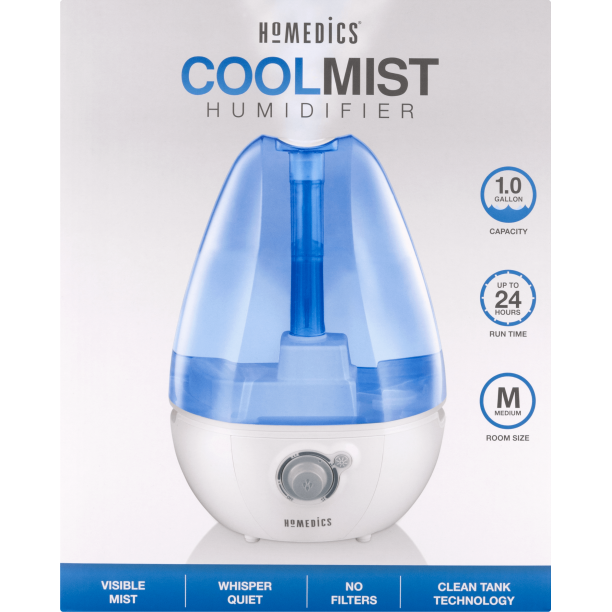 HoMedics Cool Mist Ultra Humidifier with Auto Shut Off, UHECM25