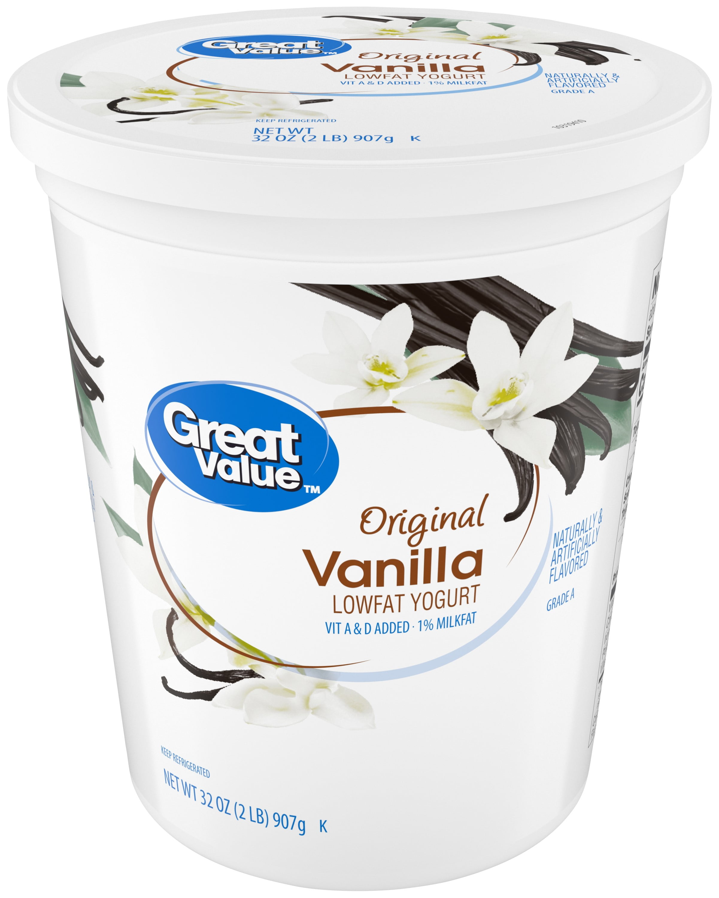 Great Value Lowfat Vanilla Yogurt, 32 oz - dailysavesonline.com