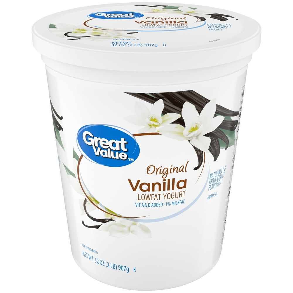 Great Value Lowfat Vanilla Yogurt, 32 oz