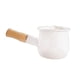 thumbnail image 2 of Olla de leche esmaltada, cacerola pequeña para cocinar, olla para gachas, olla para derretir mantequilla, olla multifuncional para leche, olla para sopa para viajes en RV y hogar Blanco, 2 of 9