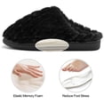 thumbnail image 4 of Ecetana Women's Fuzzy Slippers Comfortable and Warm Faux Fur Home Shoes Soft Memory Foam Slippers, 4 of 7