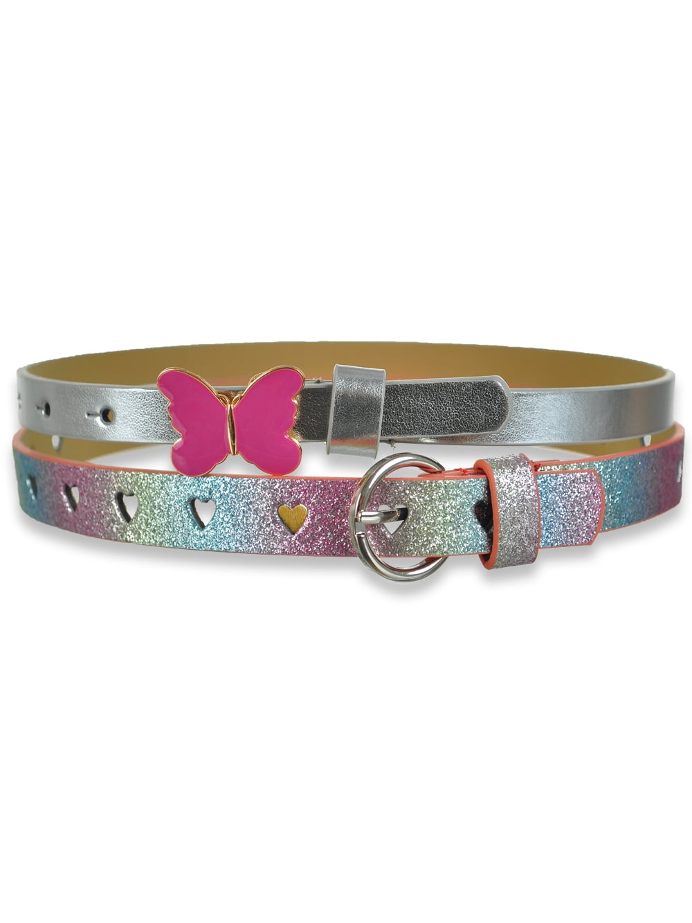 Cookie S Girls 2 Pack Skinny Belts Black Fuchsia S 22 Walmart Com