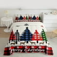 thumbnail image 2 of jejeloiu Colorful Xmas Tree Queen Comforter Set,Merry Christmas Bedding Sets,Wild Deer Bedding Comforter Set For Teens,Ultra Soft Home Decor Reversible,3pcs, 2 of 8