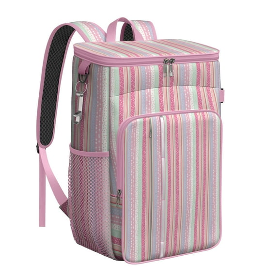 Rustic Style Cooler Backpack - 20L Insulated Soft Cooler Bag, Vintage Design for Picnic & Beach