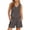 Gray #14, variant on Cotton Linen Short Sets for Women 2 Piece Summer Vacation Outfits Sleeveless V Neck Tank Tops & Beach Shorts Lounge Set L