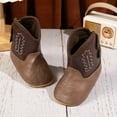 thumbnail image 4 of Meckior Baby Girls Cowboy Boots Velcro Soft Sole Non-Slip Toddler Shoes for First Walkers 6-24 Months, 4 of 7