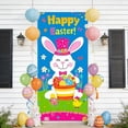 thumbnail image 4 of Easter Rabbit Themed Door Curtain - Festive Hanging Decor For Home Party, Garden Wall & Room Background, Lightweight Reusable Backdrop, Easter & Year of The Horse 2026 Holiday, 35.4*70.8in, B, 4 of 10