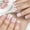 No tools, variant on Short glossy French bow nail art, daily false nails, press-on nails, pink girly nail art, 24 pieces detachable