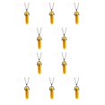 thumbnail image 2 of Minnieouse Hexágono columna encanto hecho a mano regalos de vacaciones colgantes colgantes cristal encantos cadena pendiente decoraciones Amarillo 10piezas, 2 of 6