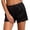 Black1, variant on Women Culotte Half Slip Satin Bloomer Pettipants Under Dresses Lace Trim Pants Elastic Waist Liner Slip Shorts White2 XL