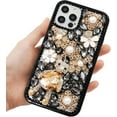 thumbnail image 6 of Women Bling Case for iPhone 14 6.1, Sparkly Crystal Diamond Rhinestone Cute 3D Bear Handmade Pearl Flower Design Clear Cover with Soft Bumper Edge Heavy Duty Protective Shell, 6 of 8