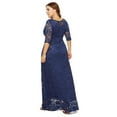thumbnail image 5 of Plus Size Dress for Women Half Sleeve Floral Lace Maxi Dress Cocktail Dresses for Women Wedding Guest with Pockets, 5 of 7