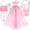 Pink, variant on 12PCS Princess Cape Set, Princess Dress Up Cloak With Crown, Wand, jewelry, and bag