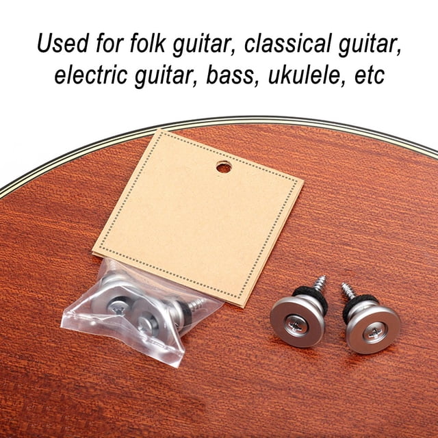GLFILL Easy Installation Locks Guitar Strap Locks Large Size Strap Locks Long-lasting Performance Easy Installation Guitar Locks SilverB