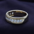 thumbnail image 3 of Men's Wedding Band Ring, 1.16 Carat Round Shape IGI Certified Lab Grown Diamond (14K Solid Gold) Channel Set Milgrain Half Eternity Stackable Band Ring Jewelry Gift For Men, 3 of 6