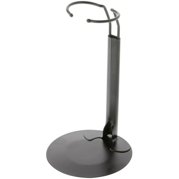 Plymor DSP-60B Black Adjustable Doll Stand, fits 10, 11, 12, 13, and 14 inch Dolls or Action Figures, Waist is 2" - 2.5" wide, 5.5" - 7" around