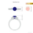 thumbnail image 6 of ANGARA Natural Classic Three Stone Tanzanite and Diamond Ring in 14K White Gold for Women (Size-6mm) | December Birthstone, Birthday, Anniversary, Jewelry Gift for Women | Natural Tanzanite Ring, 6 of 10