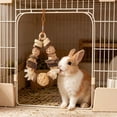 thumbnail image 4 of Rabbit Chew Toys for Teeth - Natural Wooden Pet Hanging Toy for Small Animals, Guinea Pigs & Hamsters - 8.3" x 5.1" Cage Accessories for Grinding & Biting, 4 of 4