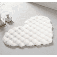 thumbnail image 4 of Meitianfacai Heart Shaped Rug, Cream Velvet Living Room Carpet, Soft Bedside Area Rug, Decorative Floor Mat for Sofa and Coffee Table, Plush Accent Rug for Home Decor, 4 of 6