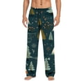 thumbnail image 4 of BOOMNY Christmas Mens Pajama Pants Wide Leg Pajamas Pants for Men Xmas Snowflake Graphic Soft Pj Bottoms Pant With Pockets Cozy Homewear Loungewear, 4 of 4