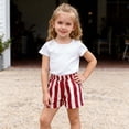thumbnail image 3 of FRSASU Cotton Striped Shorts for Kids Summer Beach Vacation Casual BermudaBoys Girls Lightweight Shorts, 3 of 4