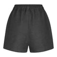 thumbnail image 5 of DHFJKG High Waisted Jean Shorts For Women Elastic Drawstring Loose Fit With Pockets Comfortable Solid Color Summer Denim Shorts Trendy Bottoms, 5 of 5