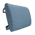 thumbnail image 1 of East Lumbar Pillow, Ocean Waves Inspired Art in Japanese Style Illustration Oriental Curvy Cultural, Soft Back Cushion for Office Chairs with Adjustable Straps, 14" x 13", Blue White, by Ambesonne, 1 of 7