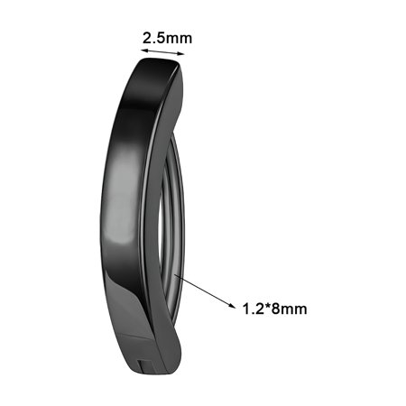 DESIGNICE 2026 New 14G/16G Stainless Steel Belly Ring Reverse Curved Clicker Navel Piercing Jewelry-Black-10Mm for Casual Wear,Body Art,Beach Days,Festival Outfits,Everyday Styling.