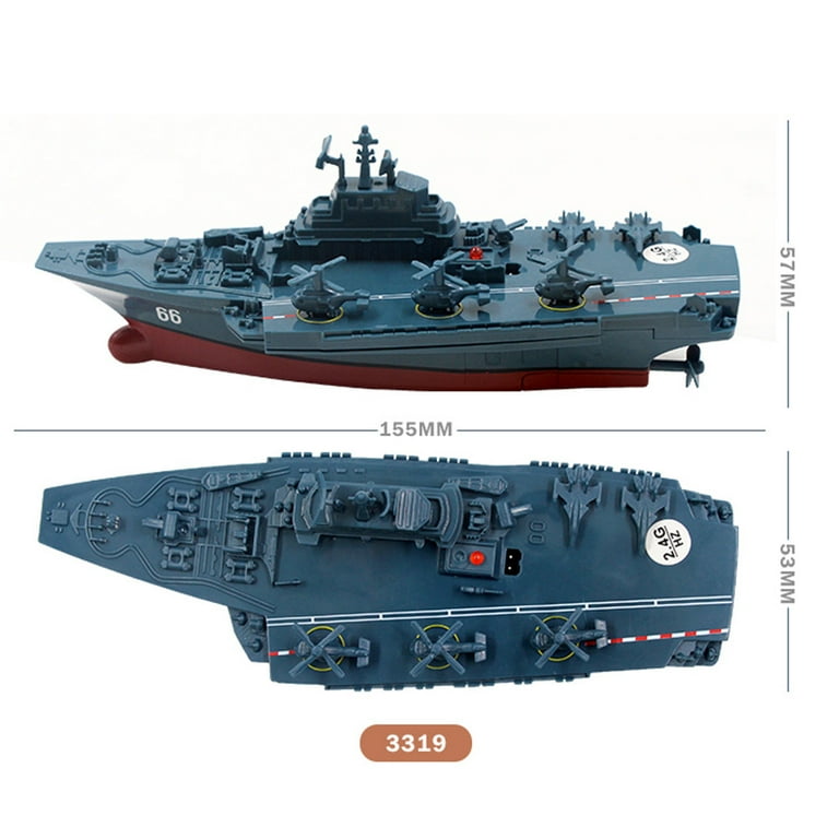 Mnycxen Remote Control Challenger Aircraft Carrier RC Boat Warship