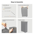 thumbnail image 6 of BGTREND 4pcs 28'' Tall & Slim Laundry Hamper with Lid and Wheels Narrow Laundry Basket Collapsible Dirty Clothes Hamper Portable Laundry Storage Bin Oxford (65L, Gray), 6 of 7