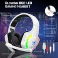 thumbnail image 5 of Wired Gaming Keyboard and Mouse and Mouse pad and Gaming Headset,Rainbow LED Backlit Keyboard,Over Ear Headphone with Mic,Gaming Mice,Mouse Pad,for PC Gamers and Xbox and PS4(White/Black), 5 of 7