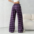 thumbnail image 5 of Miluxas Women's Soft Casual Pants Elastic Waist Comfy Lounge Pajama Pants with Pockets Purple XXL(XXL), 5 of 5