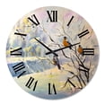 thumbnail image 2 of Designart 'Rustic Birds On A Tree In Winter Village' Farmhouse Wall Clock, 2 of 5