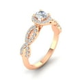 thumbnail image 3 of Certified 1.00 Carat TW Round Diamond Infinity Engagement Ring in 14k Rose Gold (G-H, I1), 3 of 5