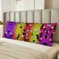 thumbnail image 6 of Disketp Colorful Tie Dye Stained Glass 1 Print Body Pillow Cover - Super Soft 20x54 Body Pillow Case,Long Side Hidden Zipper, 6 of 8