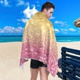 thumbnail image 4 of Coolnut Beach Towels Yellow Colorful Glitter Camping Towels Sand Free Beach Towel, 30"x60" Large Beach Towels Quick Dry Bath Travel Towels Pool Yoga Beach Mat for Men Women, 4 of 6