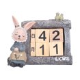thumbnail image 4 of Adorno De Calendario De Conejo, Calendario De Cabaña De Conejito De Madera Compuesta Hermosa Resina Para Dormitorio Para Estudio Para Oficina Para Sala De Estar, 4 of 8
